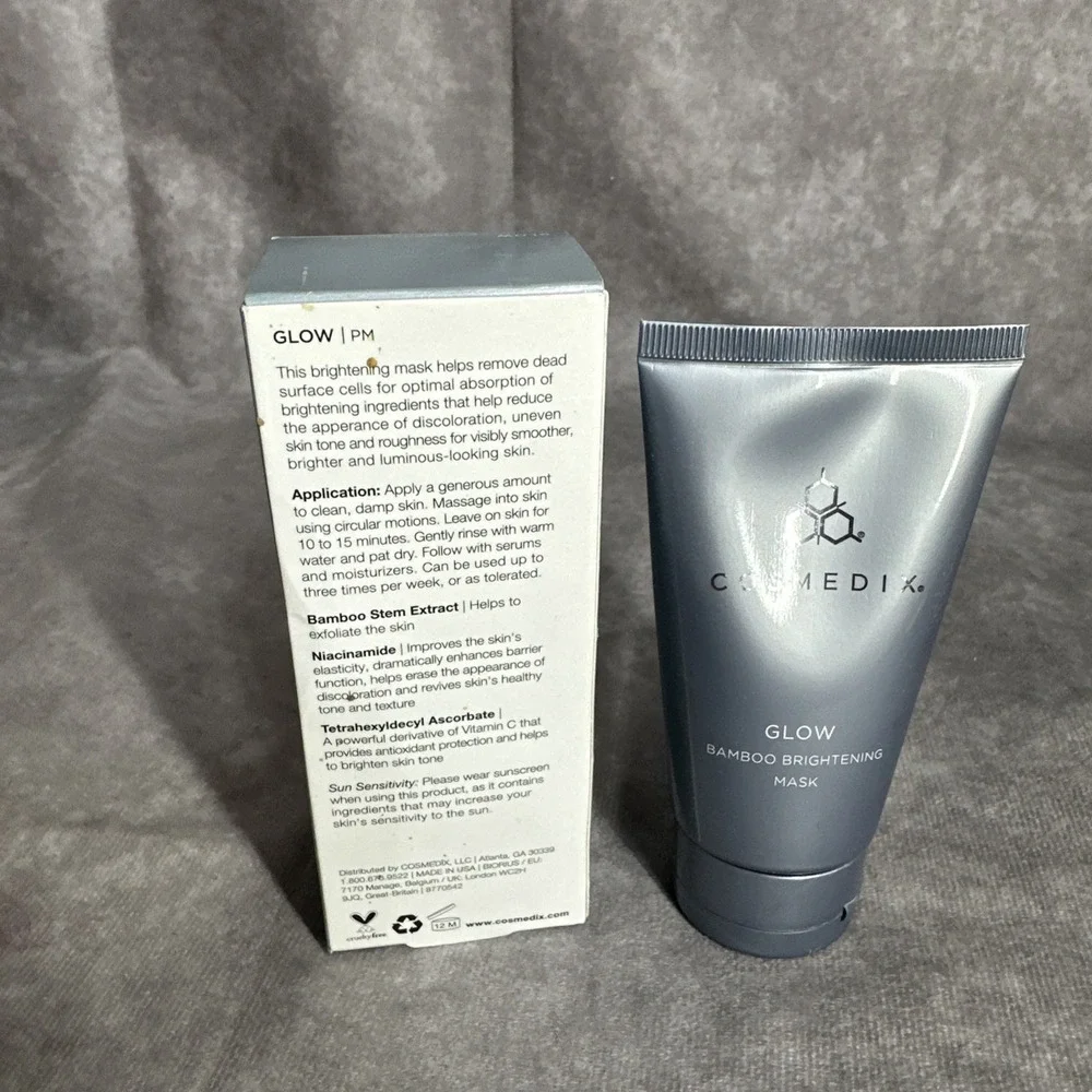 Cosmedix GLOW Bamboo Brightening Mask‎ 2.6 oz/74g Sealed In Box B7